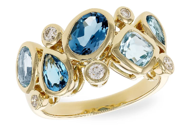 Fashion-Forward Geometric Jewelry For Contemporary Style Allison Kaufman Colored Topaz Band