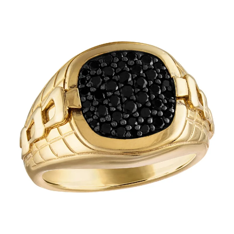 Seasonal Jewelry Sale – Upgrade Your Style Today Bulova 14KT Yellow Gold Plated Sterling Silver and 1/2 CTW Diamond Ring