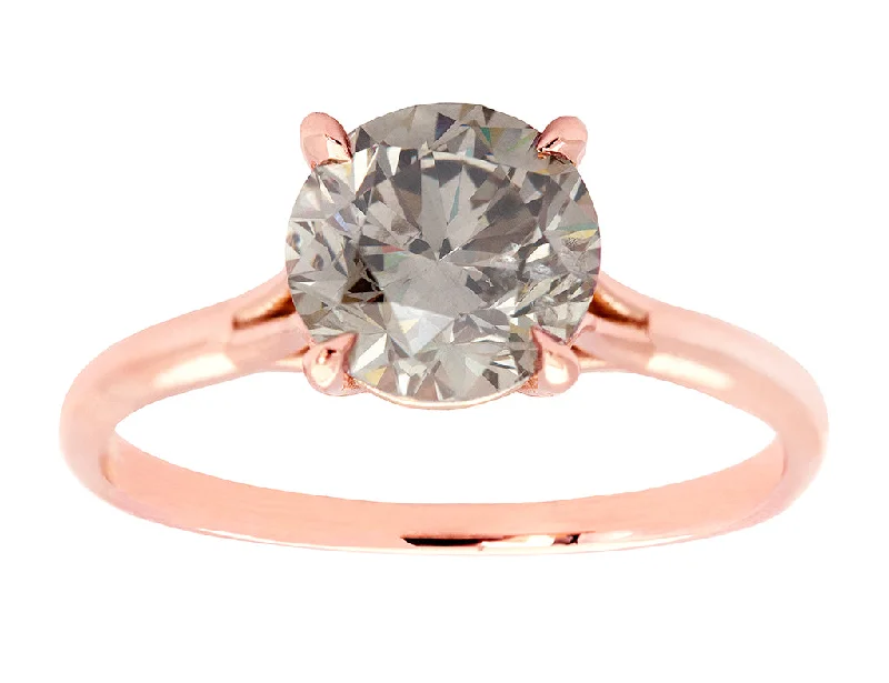 Timeless Elegance At Unbelievable Discounts 1 carat Round Fancy Grey Diamond Solitaire Ring