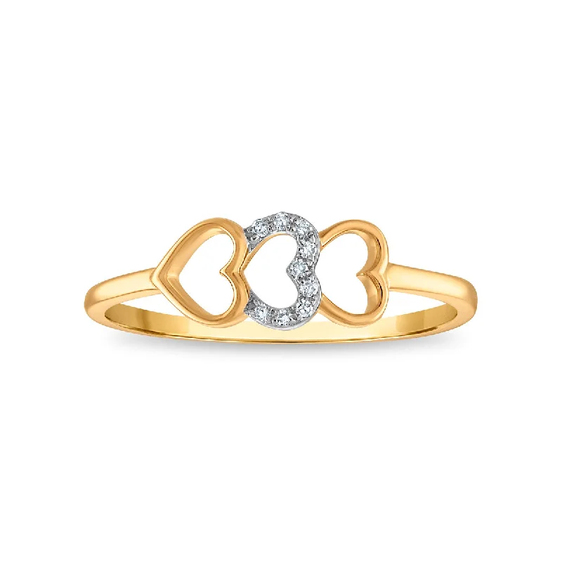 Luxury Jewelry Now At Special Promotional Rates Diamond Accent Heart Ring in 10KT Yellow Gold