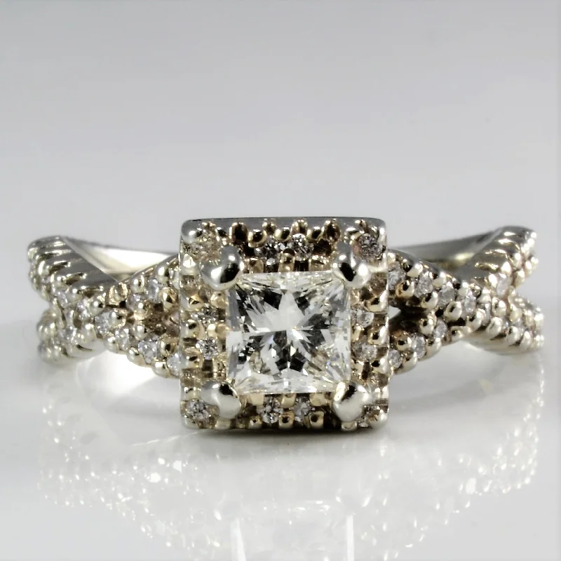 Don't Miss Out On Bestselling Jewelry At Special Prices Princess Diamond Crossover Engagement Ring | 1.00 ctw, SZ 5.75 |