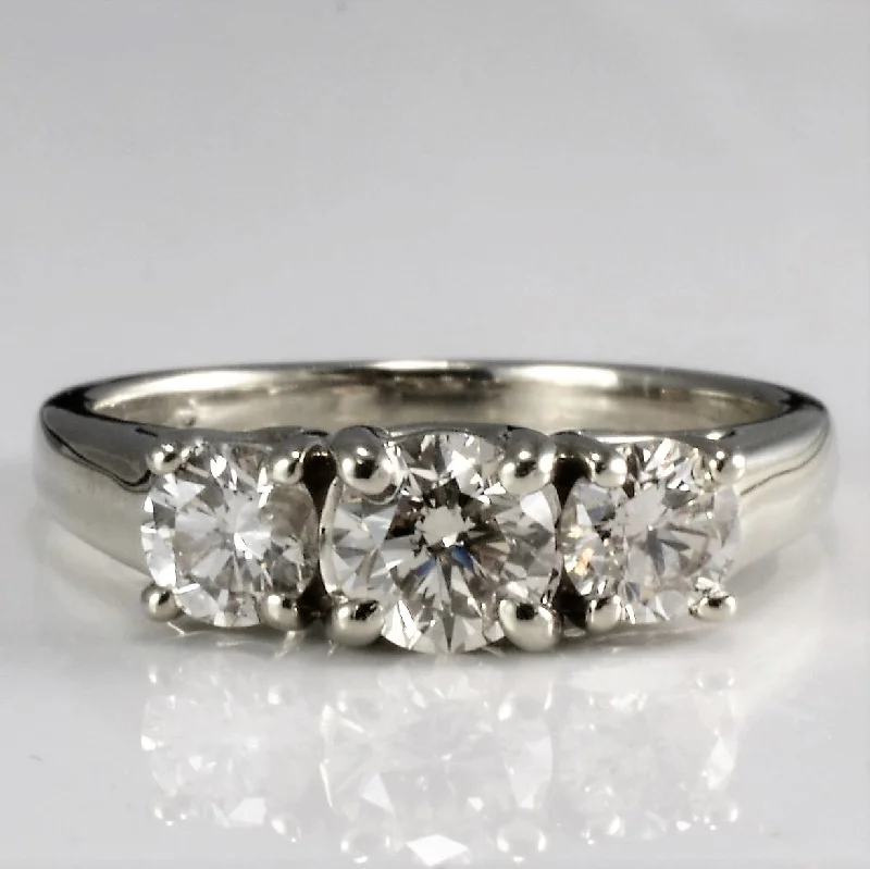 Celebrate Every Occasion With Sparkling Savings Three Stone Diamond Engagement Ring | 0.90 ctw, SZ 5.25 |