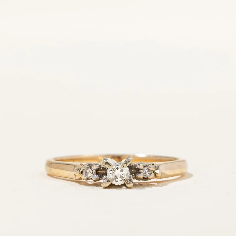 Buy More, Save More On Stunning Jewelry Pieces Vintage Three Stone Setting Ring | 0.08 ctw, SZ 4.5 |