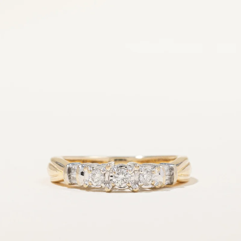 Grab Your Dream Jewelry At The Lowest Prices Three Stone Tapered Ring | 0.20 ctw, SZ 7 |