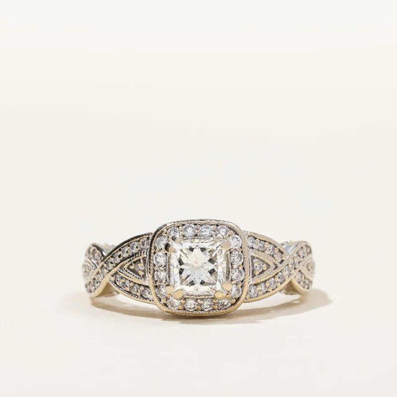 Limited Stock On Premium Jewelry At Low Prices Princess Cut Braided Band Engagement Ring | 1.05 ctw, SZ 7 |