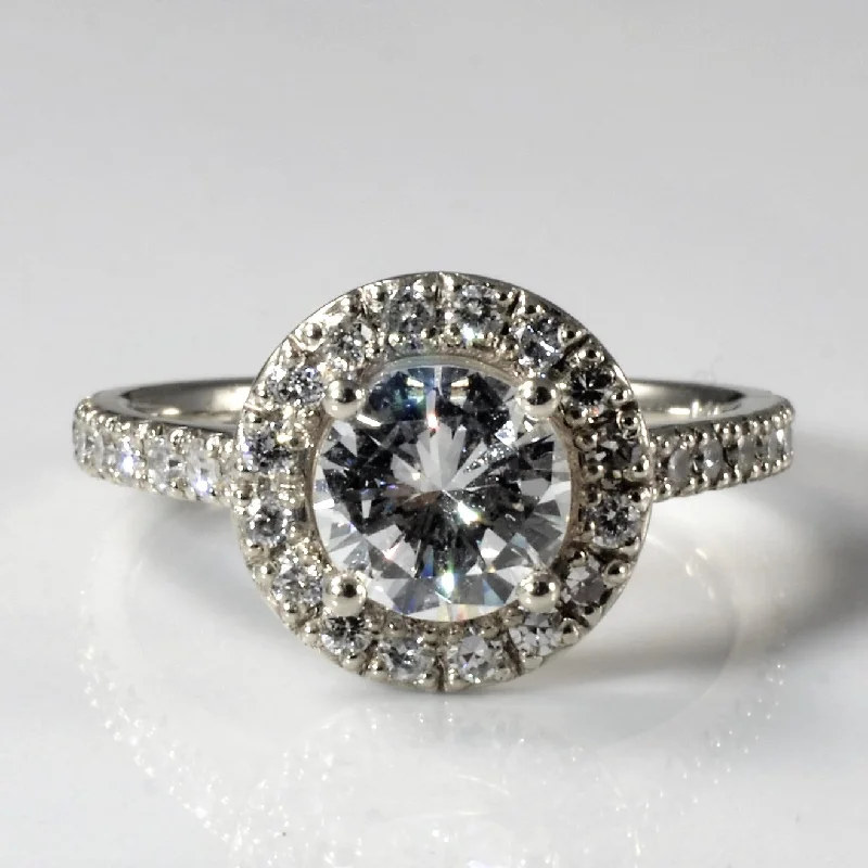 Seasonal Jewelry Sale – Upgrade Your Collection GIA Diamond Pave Halo Engagement Ring | 1.45 ctw, SZ 7 |
