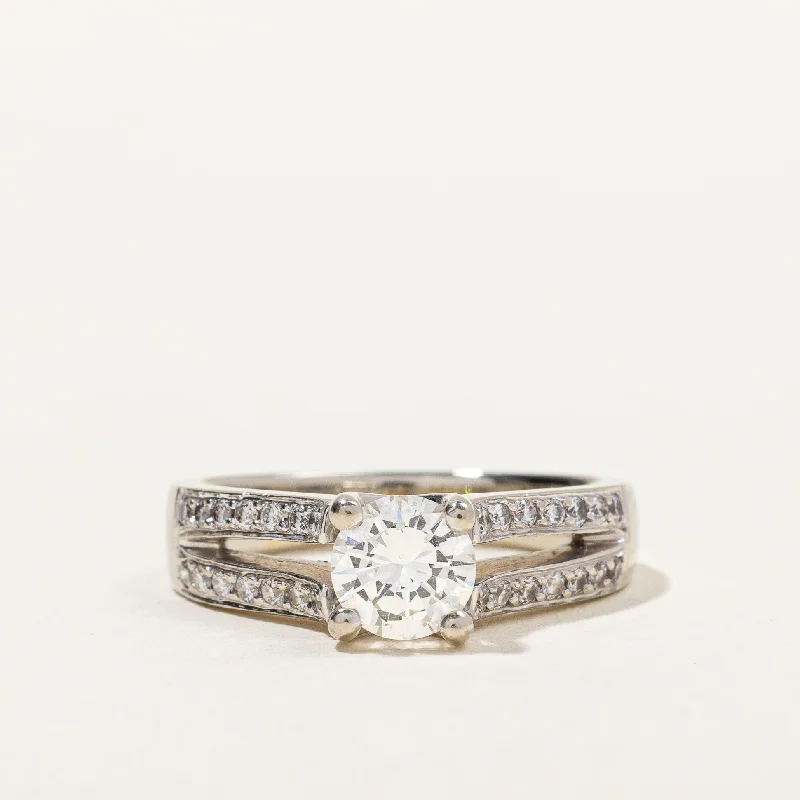 Flash Sale On Exquisite Jewelry – Don't Miss Out Split Shank Diamond Engagement Ring | 0.79 ctw, SZ 5 |