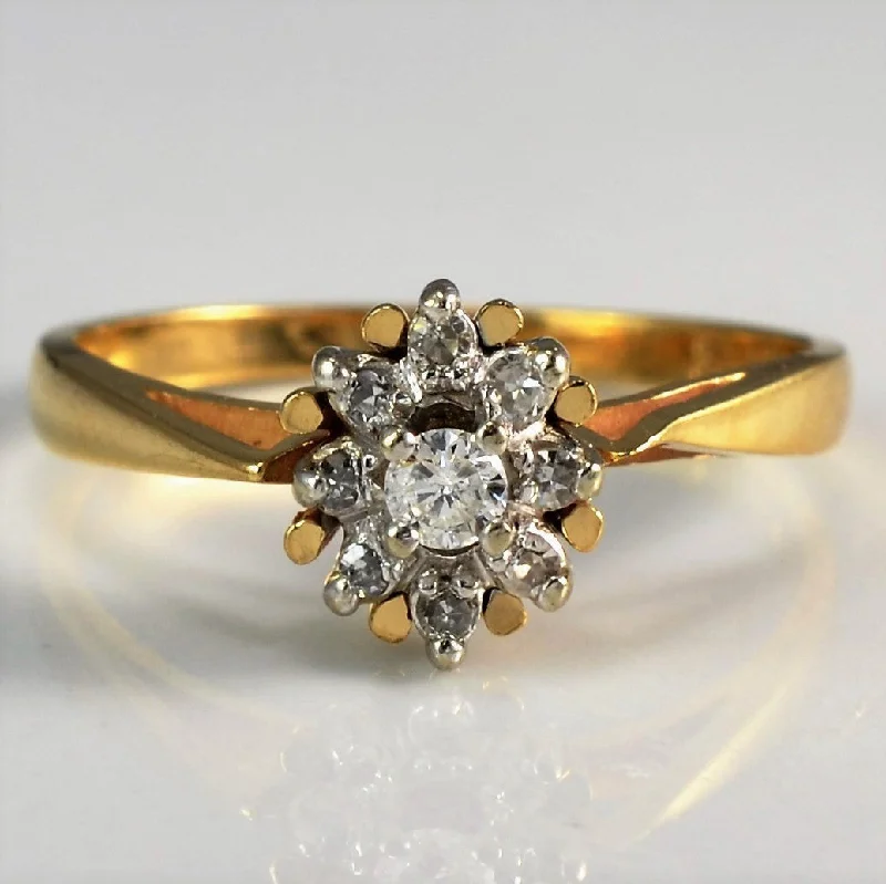 Get The Sparkle You Love At Prices You Adore Tapered Diamond Cluster Ring | 0.10 ctw, SZ 5.75 |