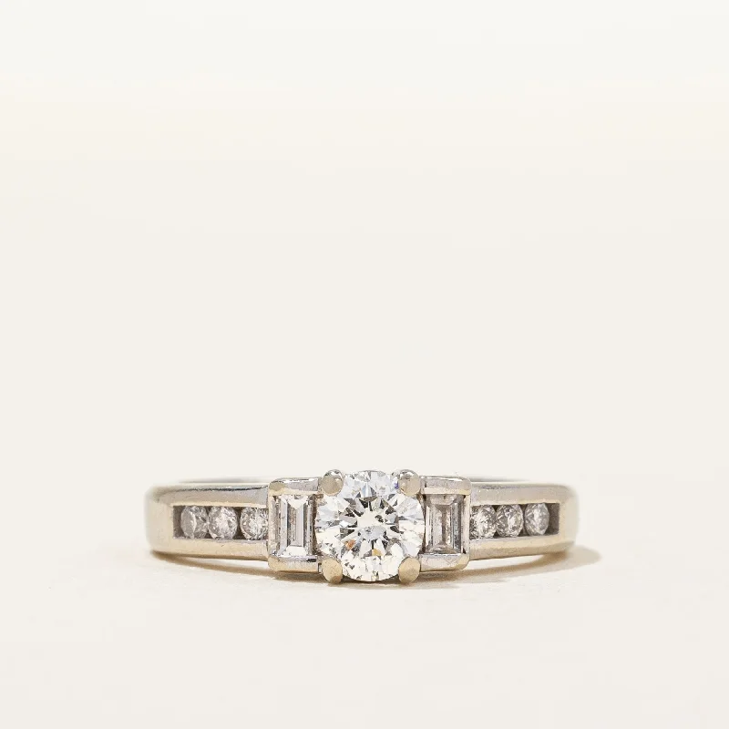 Unlock Unbeatable Jewelry Deals Before They’Re Gone Baguette Accented Engagement Ring | 0.53 ctw, SZ 4.25 |