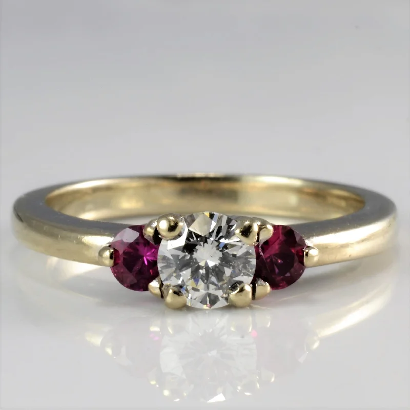 Shop Modern Jewelry Collections With Exclusive Discounts Three Stone Diamond & Ruby Ring | 0.33 ct, SZ 5.75 |