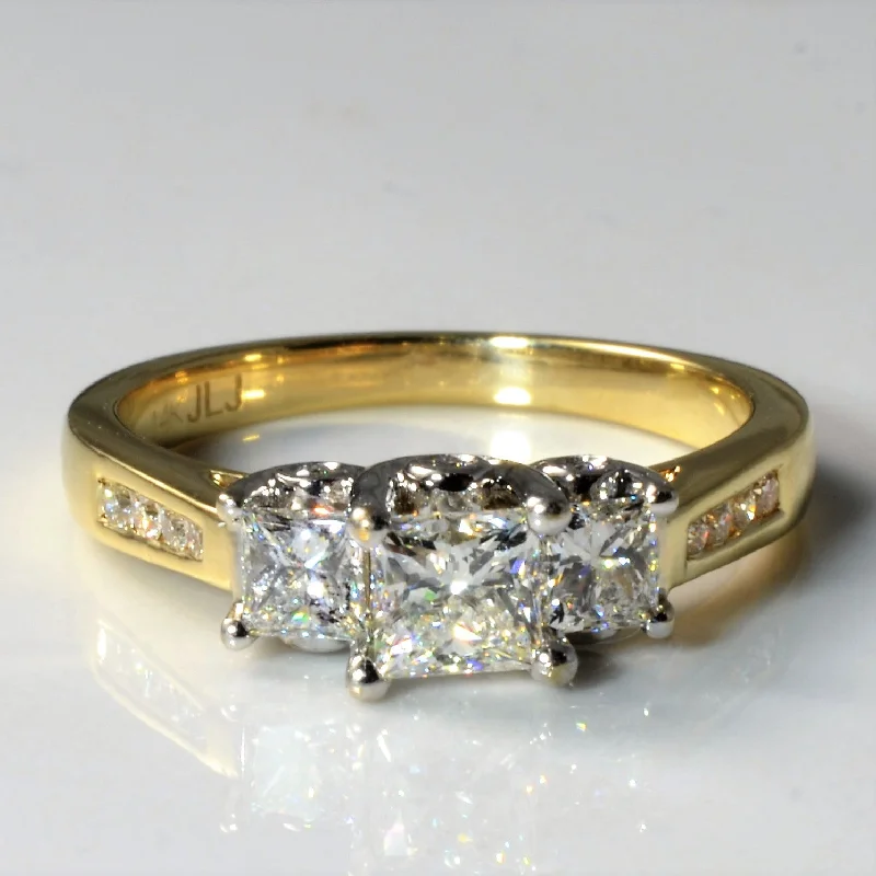 Seasonal Jewelry Sale – Upgrade Your Style Today Three Stone Princess Cut Engagement Ring | 1.00ctw | SZ 7.25 |
