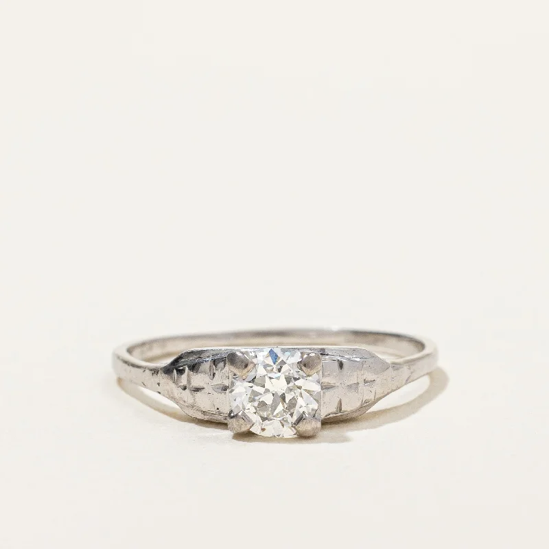 Shop Dazzling Jewelry With Special Promotional Discounts 1920s Transitional Cut Diamond Engagement Ring | 0.45ct | SZ 4.75 |