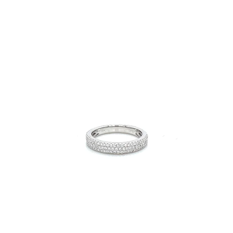 Affordable Luxury Jewelry For Every Occasion Half Anniversary Diamond Wedding Ring in 14K White Gold (0.45ctw)
