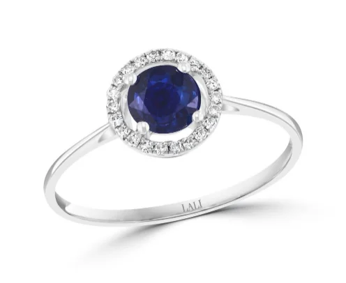 Modern Jewelry At Exclusive Discounts – Shop Today Bremer Jewelry Sapphire and Diamonds Fashion Ring in 14K White Gold (xxxctw)