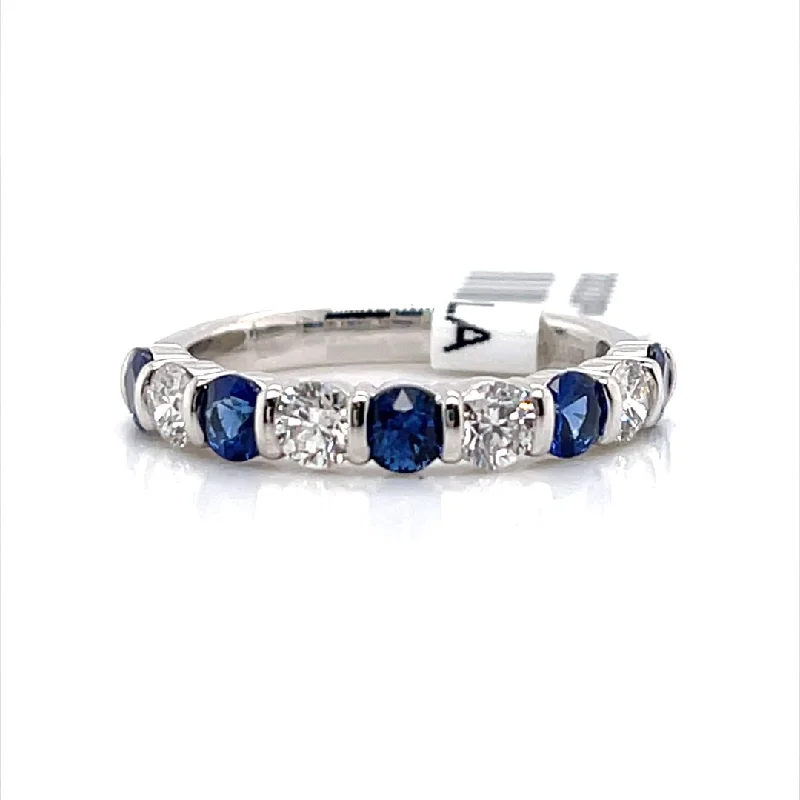 Fine Jewelry, Limited-Time Offers Available Bremer Jewelry Sapphires and Diamonds Half Anniversary Fashion Ring in 950 Platinum (1.50ctw)