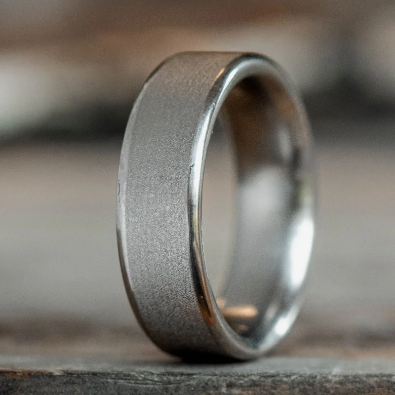 Elegant Jewelry, Exclusive Prices – Shop Now (In -Stock) The Aerodyne - Brushed Titanium Wedding Band - Size 4.75 | 6mm Wide