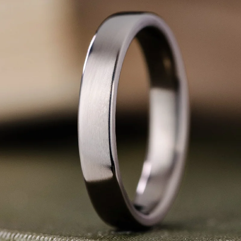 Special Jewelry Deals – Upgrade Your Collection (In -Stock) The Spartan | Men's Polished Titanium Wedding Band - Size 10.75 | 4mm Wide