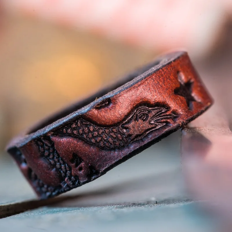 Premium Jewelry Now Available At Special Discounts "Join, or Die" Leather Ring | Chicago Tan