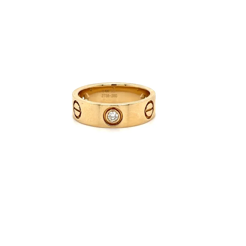Personalized Jewelry Sale – Unique Pieces At Great Prices Round Diamond Anniversary/Eternity Fashion Cigar Band Ring in 14K Yellow Gold (.18ctw)