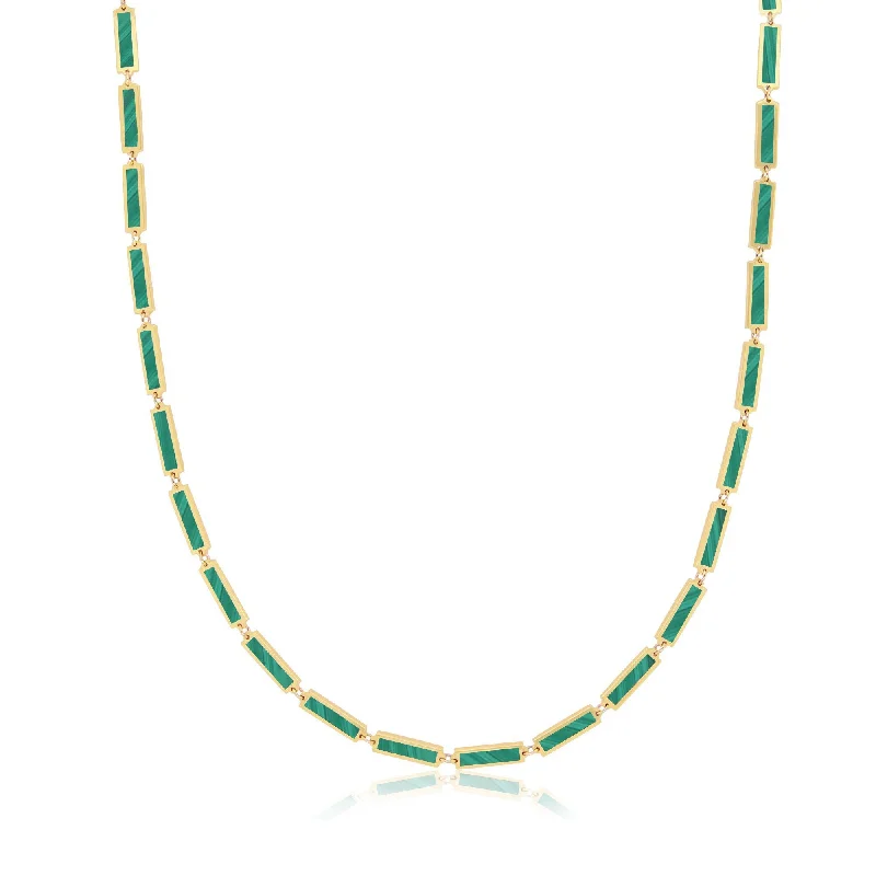 Flash Deals On Fine Jewelry – Shop Before It's Gone Malachite Bar Necklace 16 inches