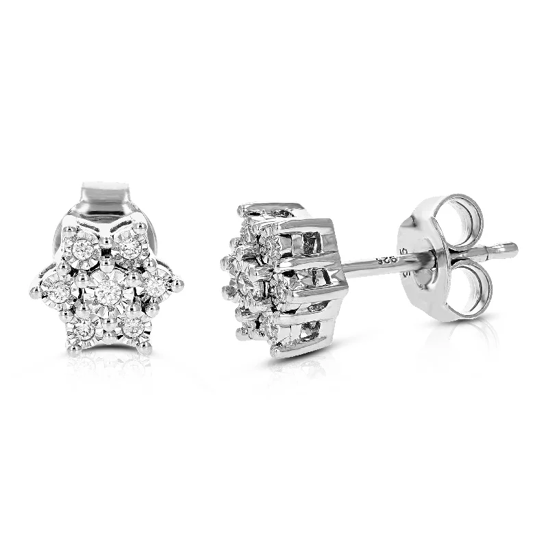 Unique Jewelry For Less – Shop The Sale Now 1/12 cttw Round Lab Grown Diamond Studs Earrings .925 Sterling Silver Prong Set