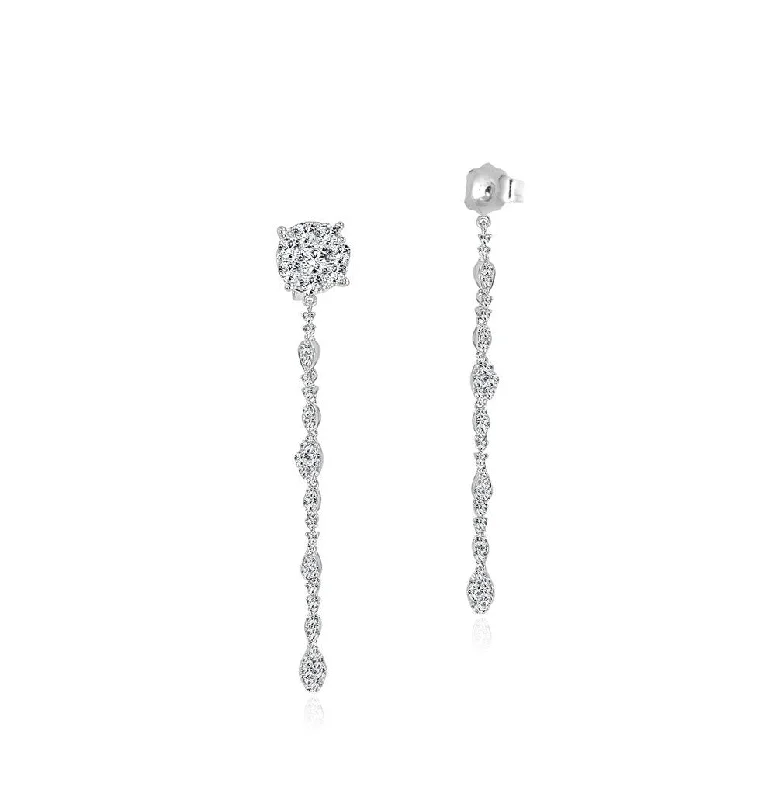 Unique Jewelry Designs Now At Discounted Rates 14k Gold & Diamond Dangle Pushbacks