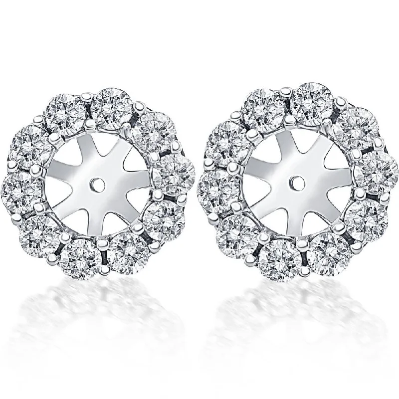 Breathtaking Jewelry, Breathtaking Prices 14K White Gold 1/2ct. Diamond Earring Jackets (up to 6mm)