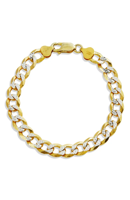 Elevate Your Jewelry Collection With Limited-Time Savings 18K GOLD VERMEIL DIAMOND CUT BRACELET 7"