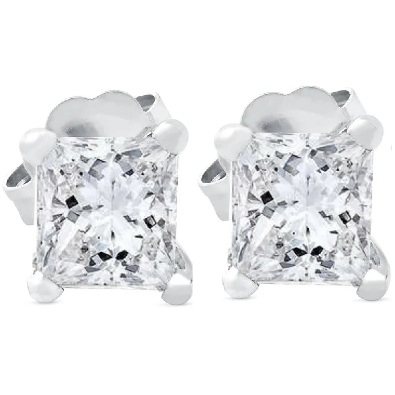 Best Jewelry Deals – Shop Premium Pieces At Great Prices 1ct Princess Cut Lab Grown Diamond Studs 14K White Gold