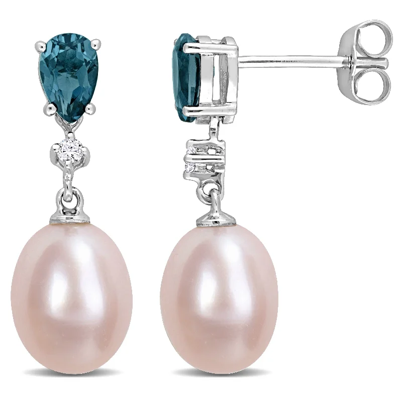 Best Jewelry Deals – Shop Premium Pieces At Great Prices Mimi & Max 8-8.5mm Cultured Freshwater Pink Pearl 1ct TGW Pear-Cut Blue Topaz and Diamond Accent Drop Earrings in 10k White Gold Best Jewelry Deals – Shop Premium Pieces At Great Prices Mimi & Max 8-8.5mm Cultured Freshwater Pink Pearl 1ct TGW Pear-Cut Blue Topaz and Diamond Accent Drop Earrings in 10k White Gold