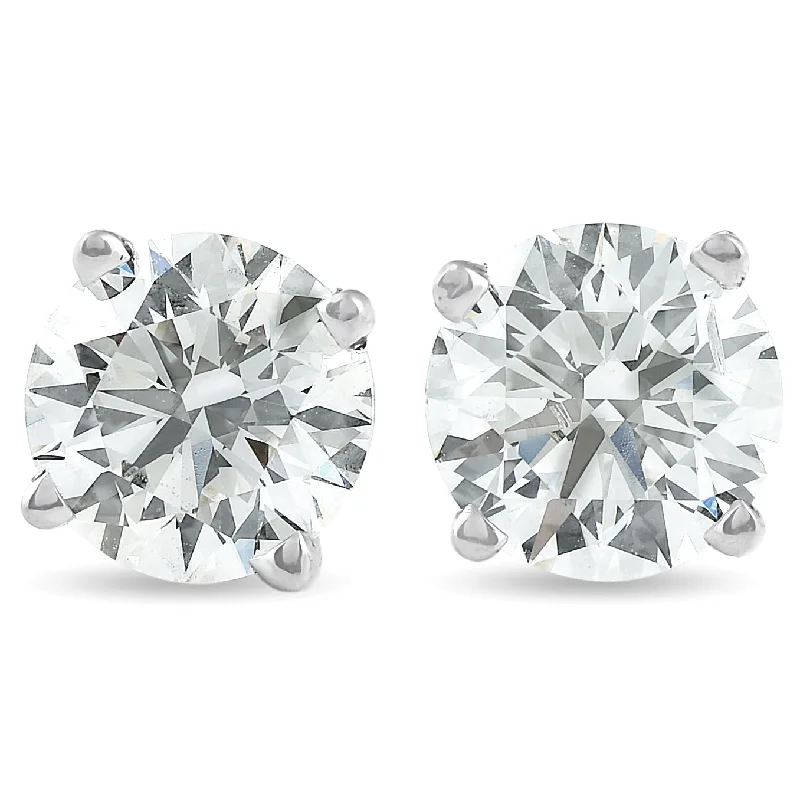 Waterproof Stainless Steel Jewelry For Lasting Beauty Platinum 1 1/2ct Lab Grown Diamond Studs