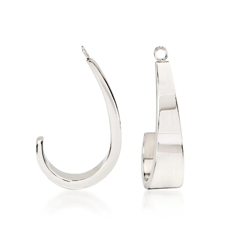 Sparkle For Less – Shop Our Limited-Time Jewelry Deals Ross-Simons 14kt White Gold J-Hoop Earring Jackets