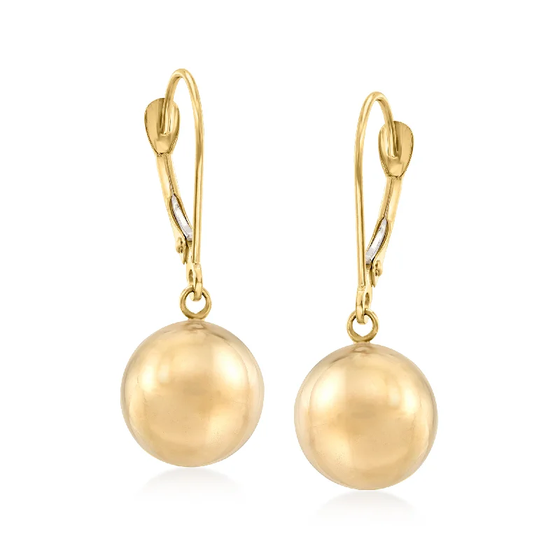 Personalized Jewelry Sale – Unique Pieces At Great Prices Ross-Simons 14kt Yellow Gold 10mm Bead Drop Earrings
