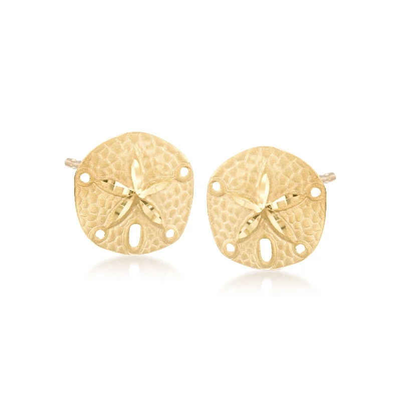 Clearance Sale On High-End Jewelry Collections Ross-Simons 14kt Yellow Gold Sand Dollar Earrings