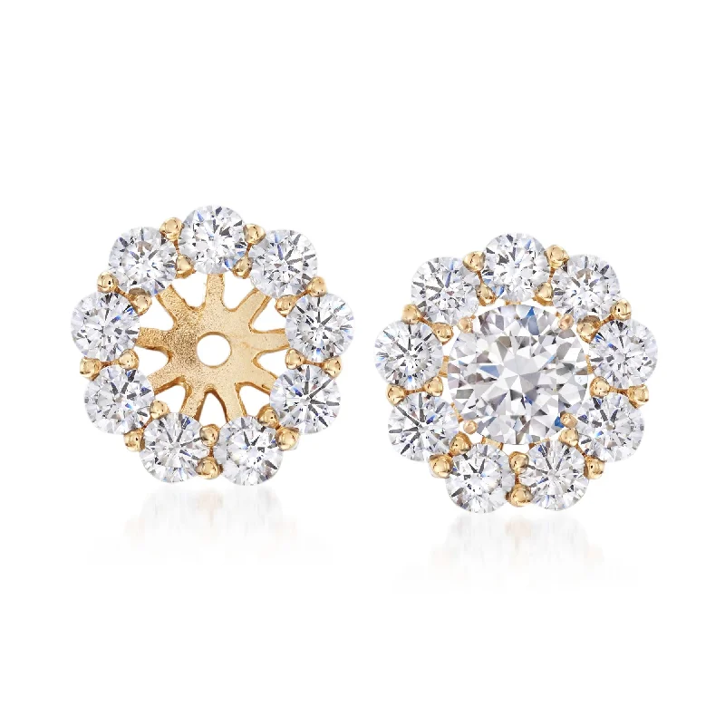 Glamorous Jewelry, Glamorous Deals – Shop Now Ross-Simons CZ Earring Jackets in 14kt Yellow Gold