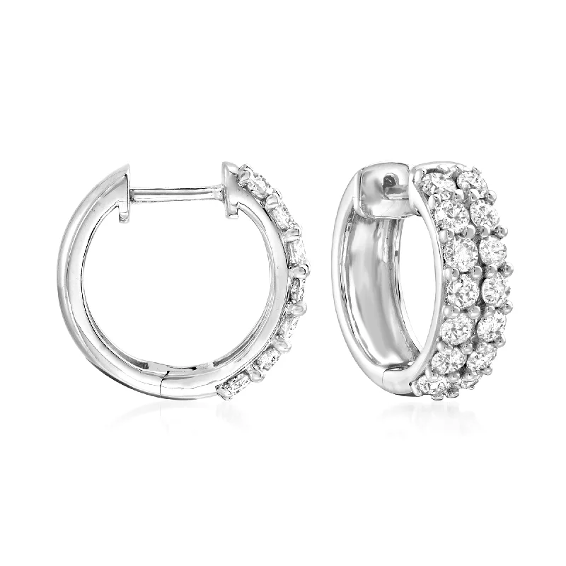 Shine Without Limits – Jewelry Sale Happening Now Ross-Simons Diamond Huggie Hoop Earrings in Sterling Silver