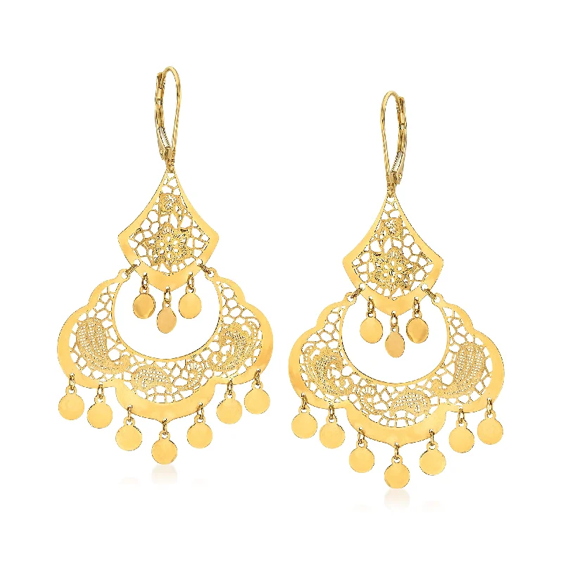 Accessorize For Less – Luxury Jewelry At Affordable Prices Ross-Simons Italian 14kt Yellow Gold Filigree Chandelier Earrings