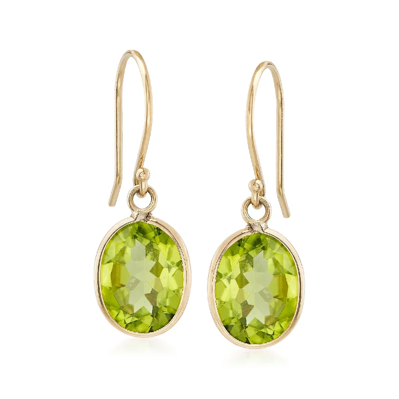 Holiday Jewelry Sale – Perfect Gifts At The Best Prices Ross-Simons Peridot Drop Earrings in 14kt Yellow Gold