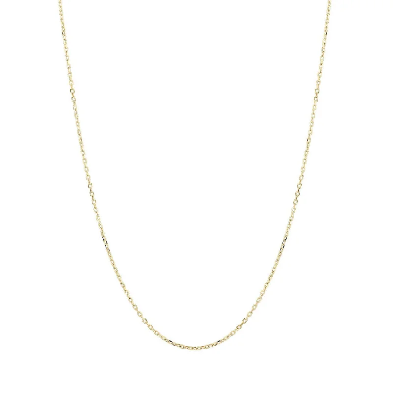 Romantic Heart-Shaped Jewelry For Special Gifts 14K Yellow Gold Cable Chain Necklace