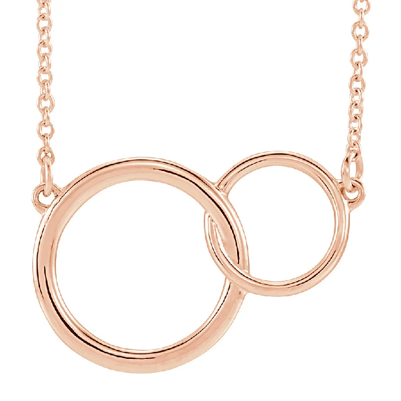 Elegant Jewelry Pieces At Unbelievable Prices 18 inch You + Me Necklace in 14K Rose Gold