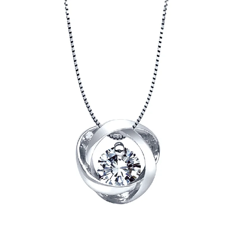 Best Jewelry Deals – Premium Quality At Exclusive Discounts Bremer Jewelry Time and Eternity 1/4ct Sterling Silver Round Shape Diamond Solitaire Pendant with a Sterling Silver Box Necklace (0.23ctw)