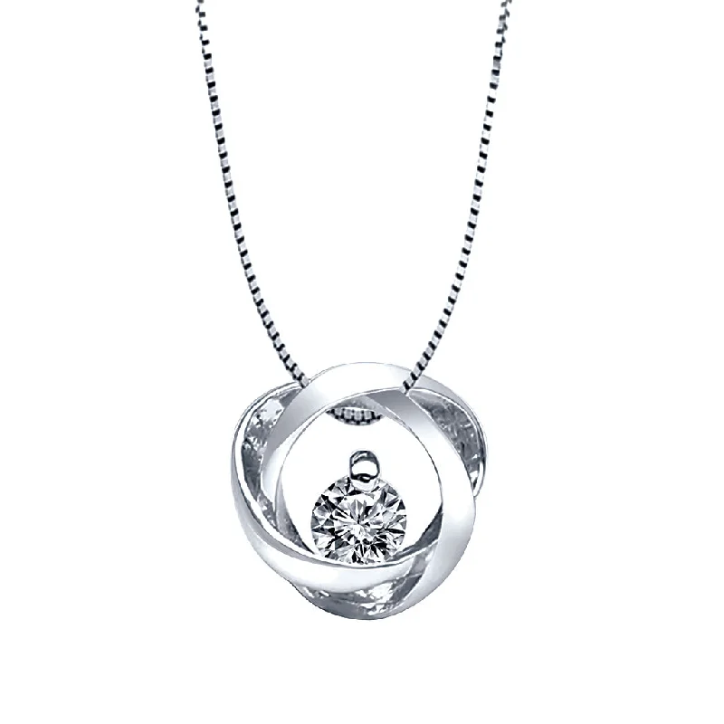 Personalized Jewelry Sale – Unique Gifts At Low Prices Bremer Jewelry Time and Eternity Sterling Silver Round Shape Diamond Solitaire Pendant with a Sterling Silver Box Necklace (0.05ctw)