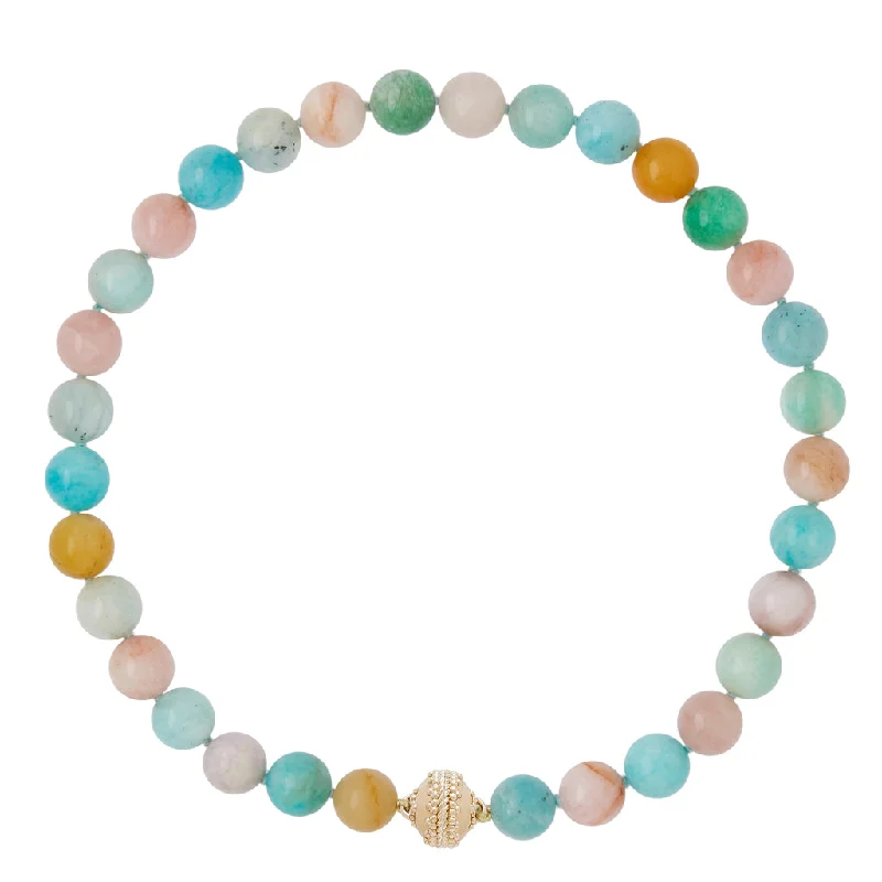Limited-Time Offer On Elegant Jewelry Pieces Clara Williams Victoire Amazonite, Kunzite & Aquamarine 12mm Necklace