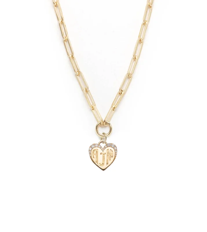 Personalized Jewelry Sale – Meaningful Gifts At Great Prices Engravable Pave Heart : Classic Fob Clip Necklace
