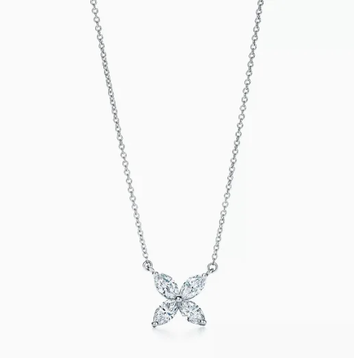 Discounted Jewelry For A Glamorous Look Estate 950 Platinum Marquise Shape Diamonds 950 Platinum Cable Link Necklace (.80ctw)