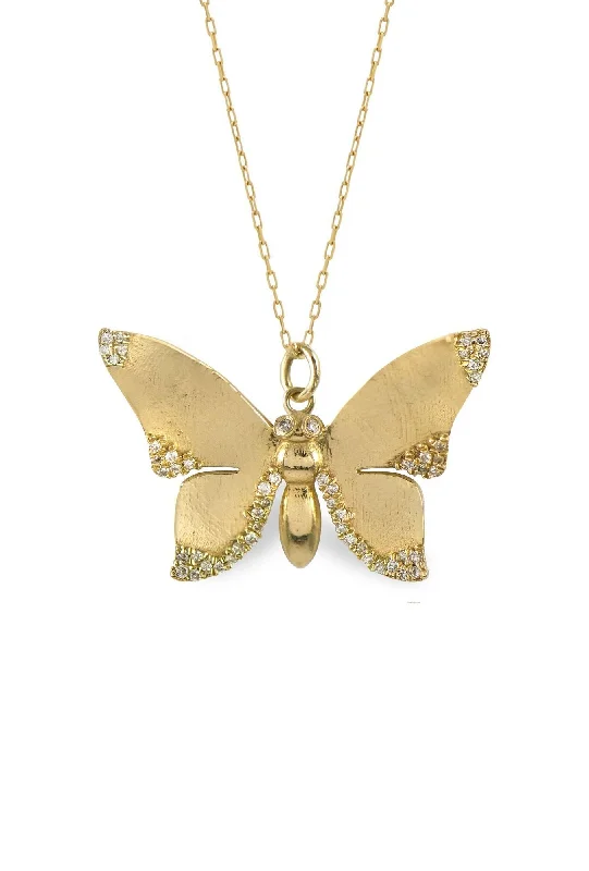 Personalized Jewelry Sale – Meaningful Gifts At Great Prices Butterfly 14K Gold Necklace w. Diamonds