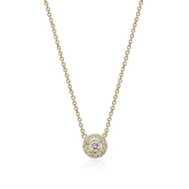 Don't Miss Our Biggest Jewelry Sale Of The Season Harmony Small 18K Gold Necklace w. Diamonds