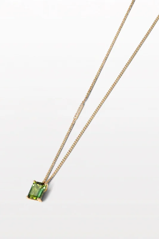 Luxury Jewelry At Unbeatable Discounts Lustre 01 18K Gold Necklace w. Diamonds & Tourmaline