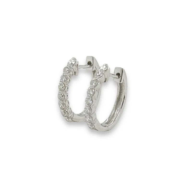 Elegant Jewelry Pieces At Unbelievable Prices 14K W Gold 0.25ctw Diamond Hoop Earrings