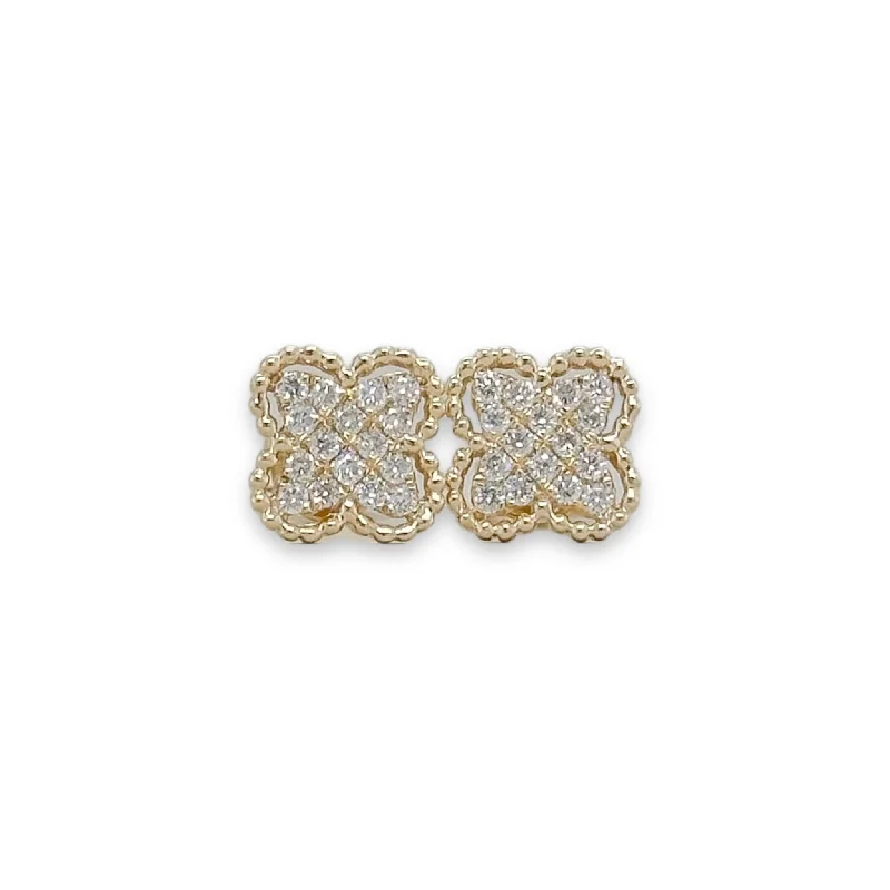Luxury Jewelry Clearance – Shop Premium Styles Now 14K Y Gold 0.28ctw Diamond Clover Earrings